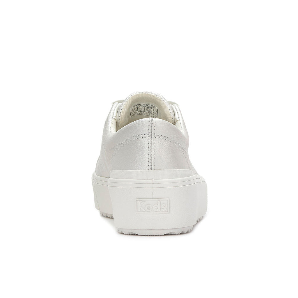 Women's Remi Mini Bow Leather Sneaker Pearlized White