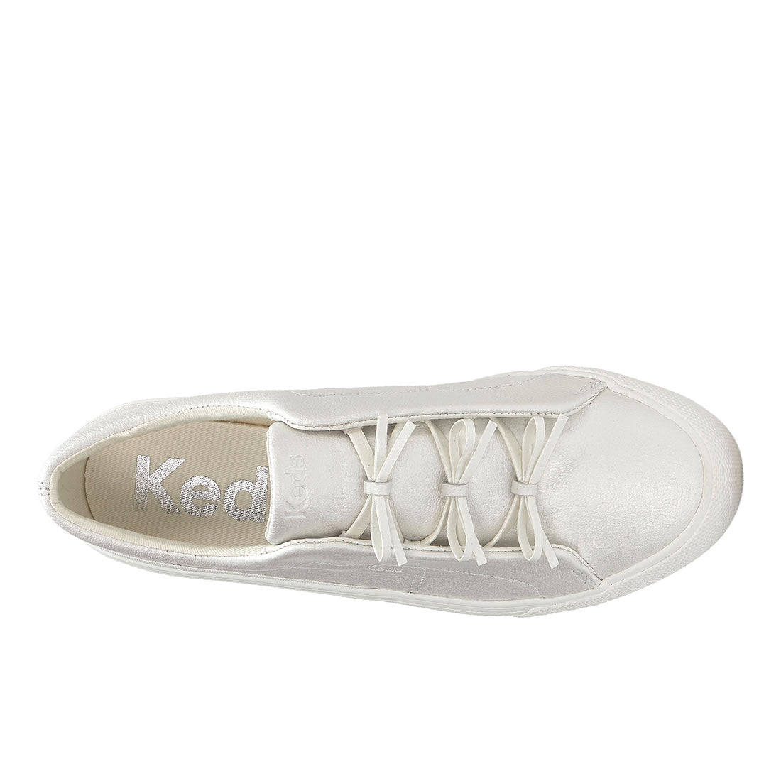 Women's Remi Mini Bow Leather Sneaker Pearlized White