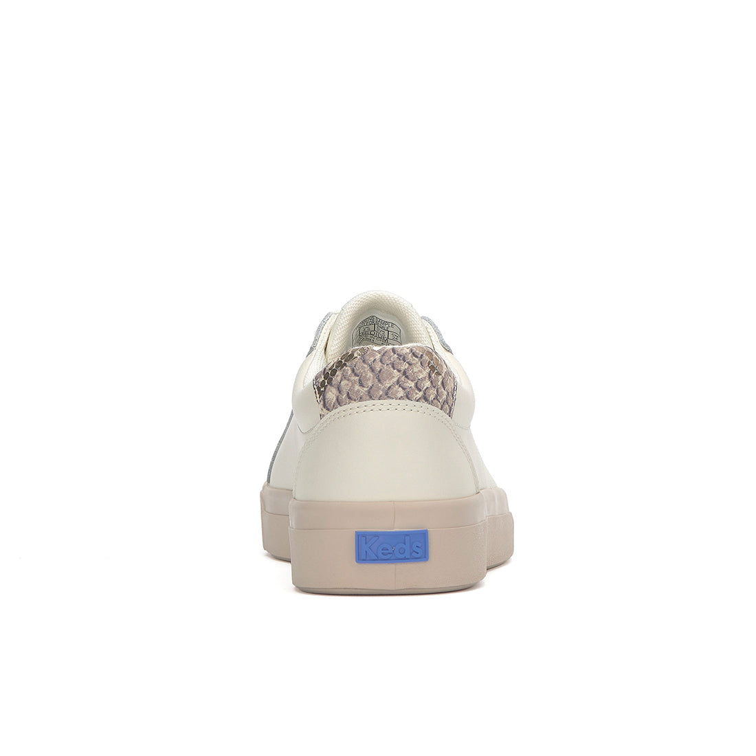 Women's Pursuit Leather Snake Heel Fob Sneaker Egret