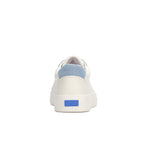 Women's Pursuit Leather Denim Heel Fob Sneaker Snow White/Light Blue