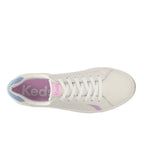 Women's Pursuit Leather Denim Heel Fob Sneaker Snow White/Light Blue