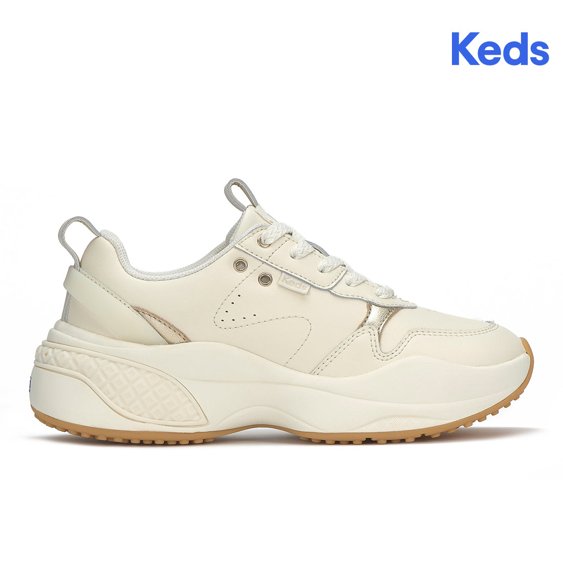 Women's Cross City Trainer Leather Sneaker Egret/Champagne