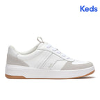 Women's The Court II Leather/Suede Sneaker White/Grey