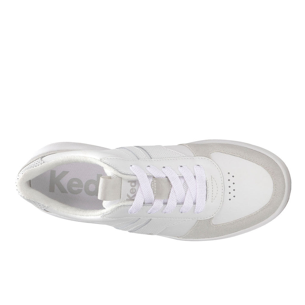 Women's The Court II Leather/Suede Sneaker White/Grey