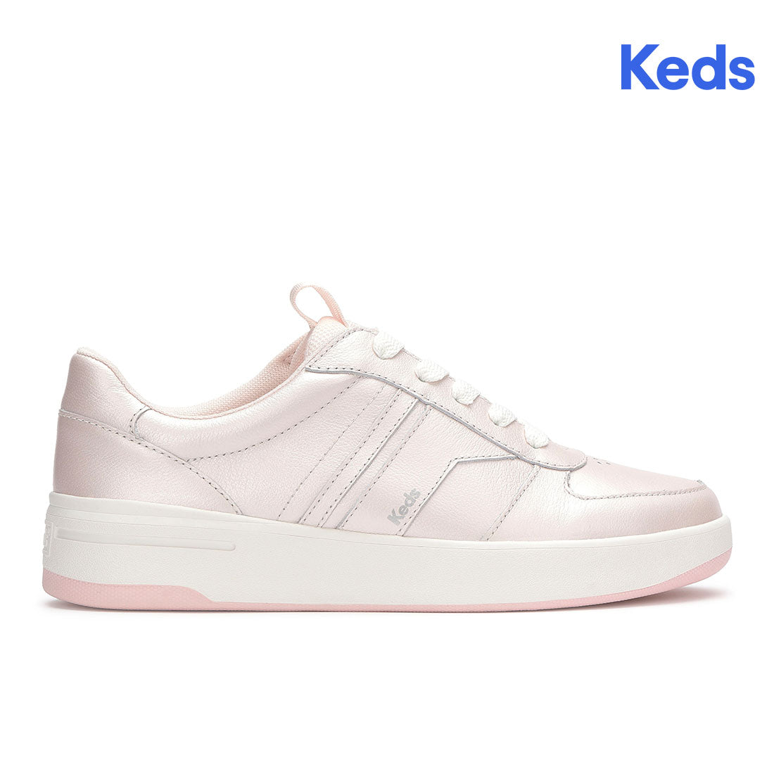 Women's The Court II Pearlized Leather Sneaker Pearlized Pink