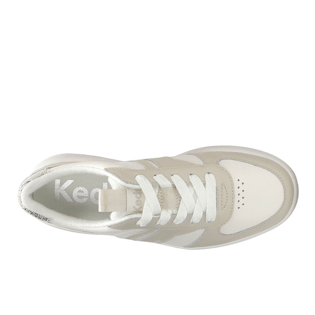 Women's The Court II Leather Sneaker Oatmeal/Silver