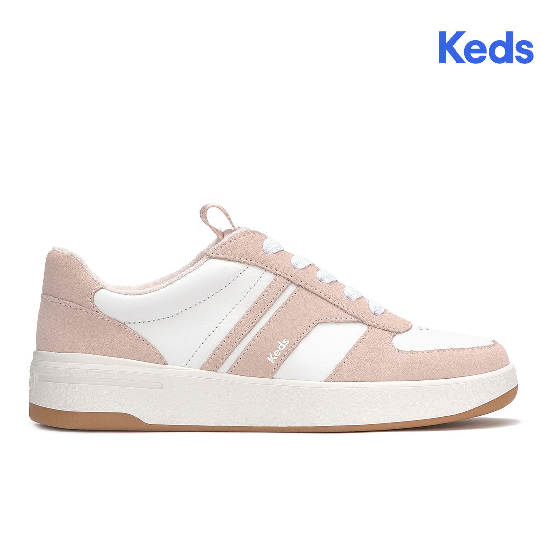 Women's The Court II Leather/Suede Sneaker White/Blush