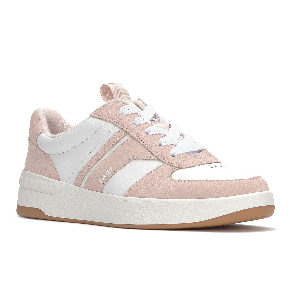 Women's The Court II Leather/Suede Sneaker White/Blush