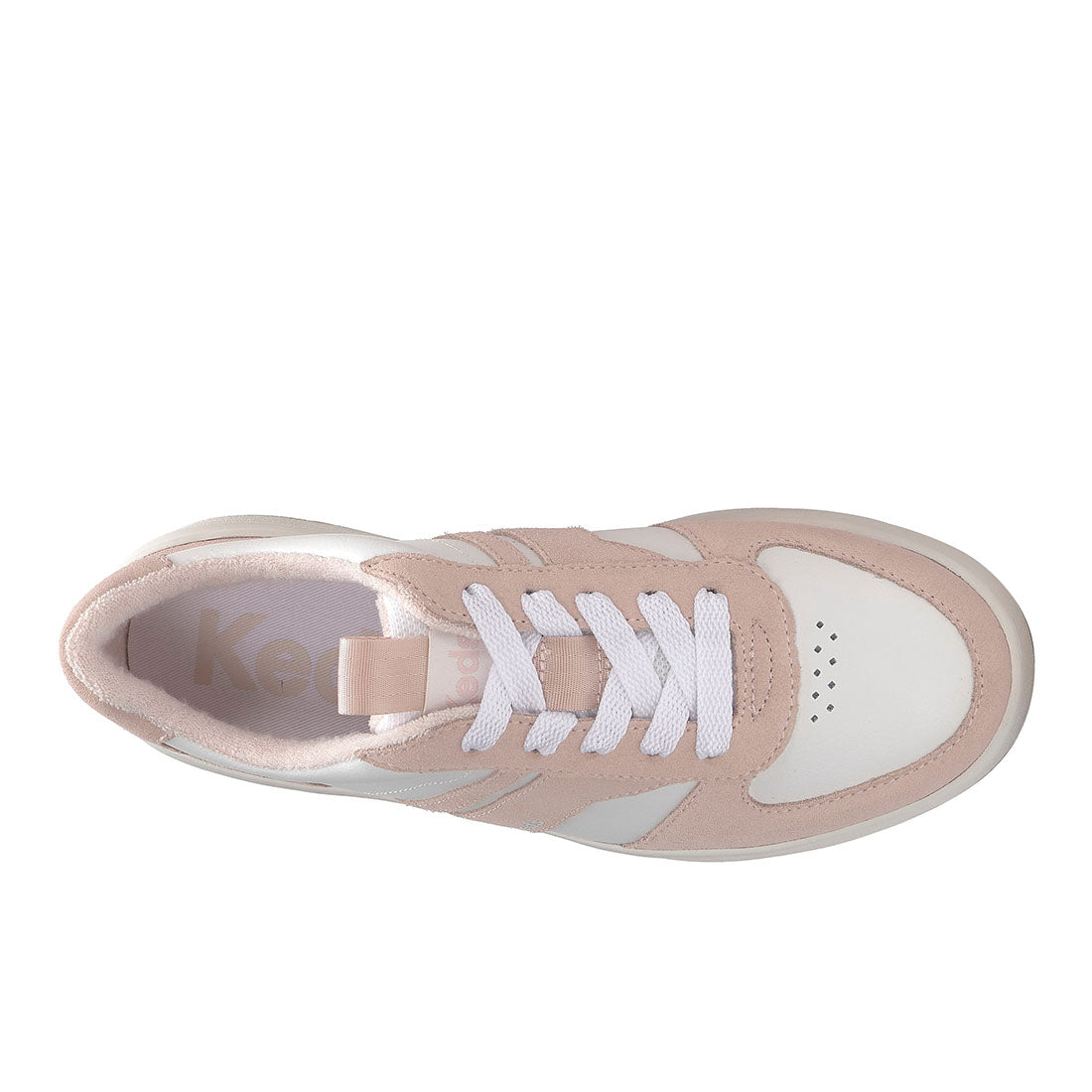 Women's The Court II Leather/Suede Sneaker White/Blush