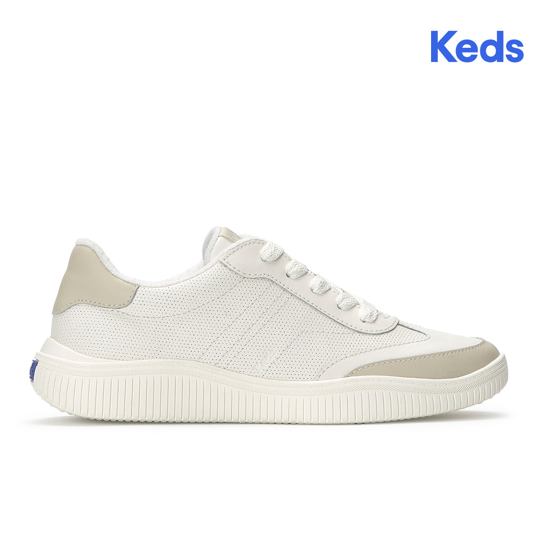 Keds Contest Perf Leather/Suede Snow White/Oatmeal