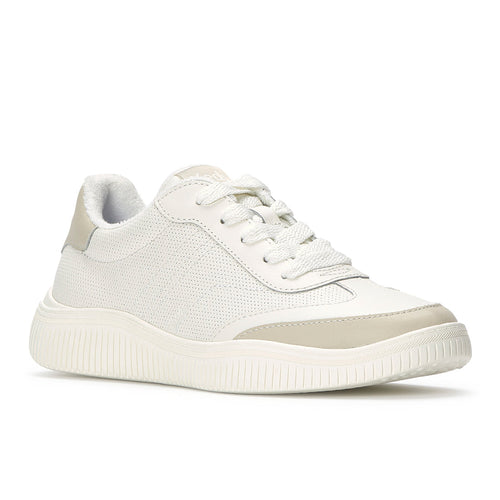 Keds Contest Perf Leather/Suede Snow White/Oatmeal