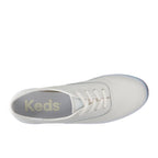 Womens Champion Leather Foxing Stripe Sneaker Snow White