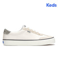 Women's Jump Kick T-Toe Leather/Suede Hair Calf Heel Sneaker Snow White/Cream/Black