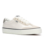 Women's Jump Kick T-Toe Leather/Suede Hair Calf Heel Sneaker Snow White/Cream/Black