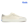 Women's Jump Kick T-Toe Leather/Glitter Suede Sneaker Egret/Champagne