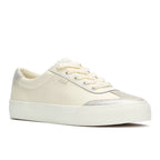 Women's Jump Kick T-Toe Leather/Glitter Suede Sneaker Egret/Champagne