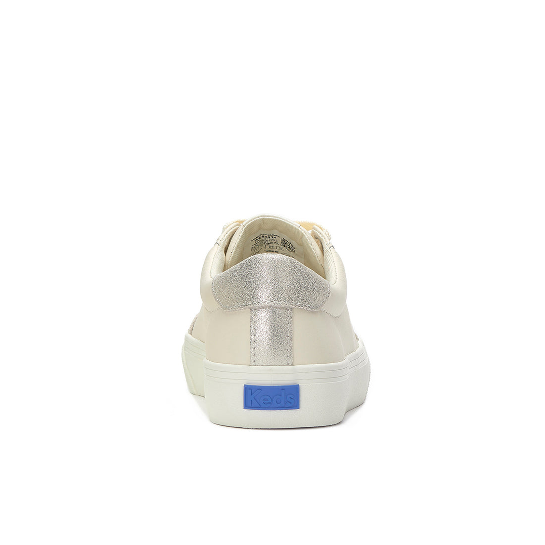 Women's Jump Kick T-Toe Leather/Glitter Suede Sneaker Egret/Champagne