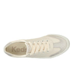 Women's Jump Kick T-Toe Leather/Glitter Suede Sneaker Egret/Champagne