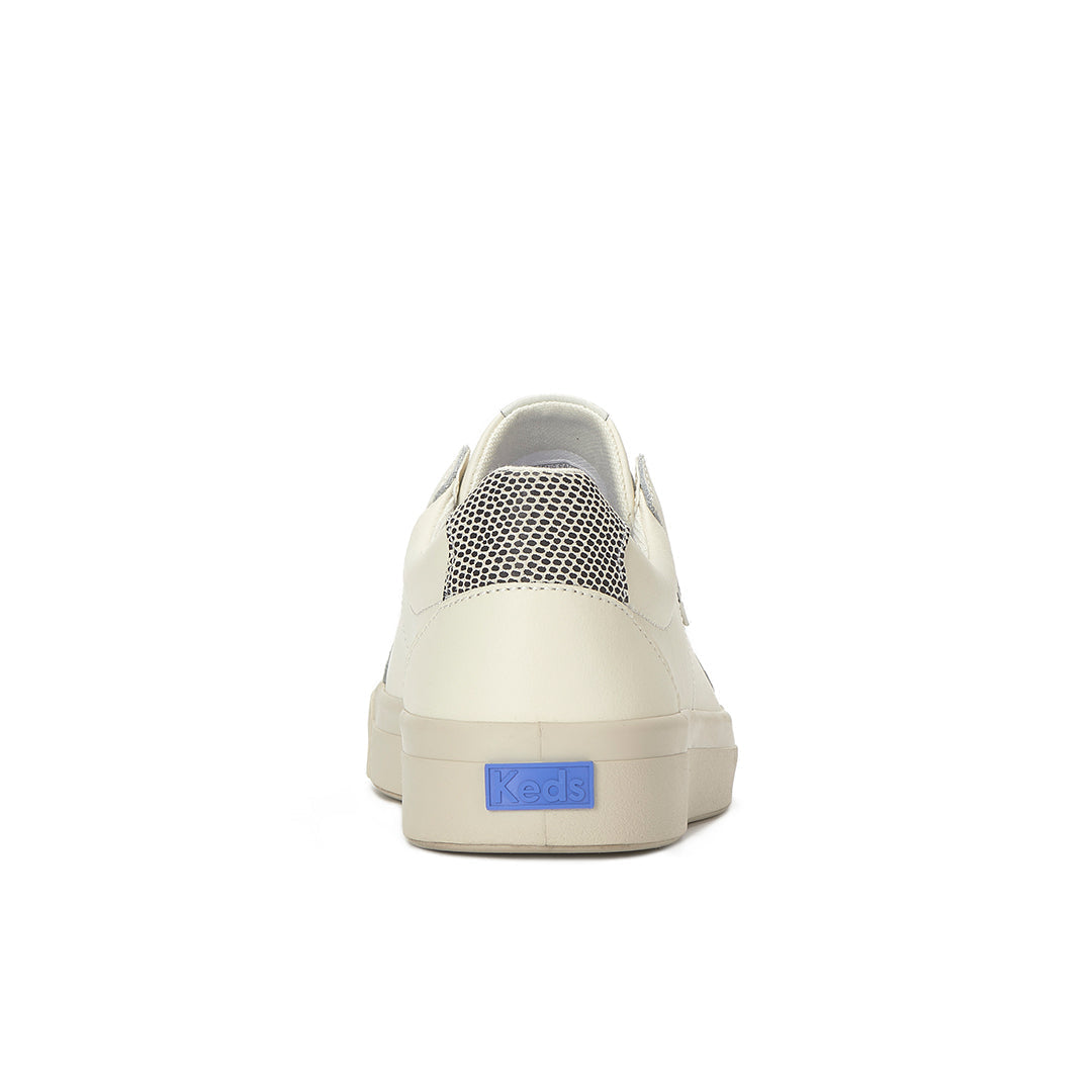 Keds Pursuit Zip Leather Dalmata Heel Egret/Black