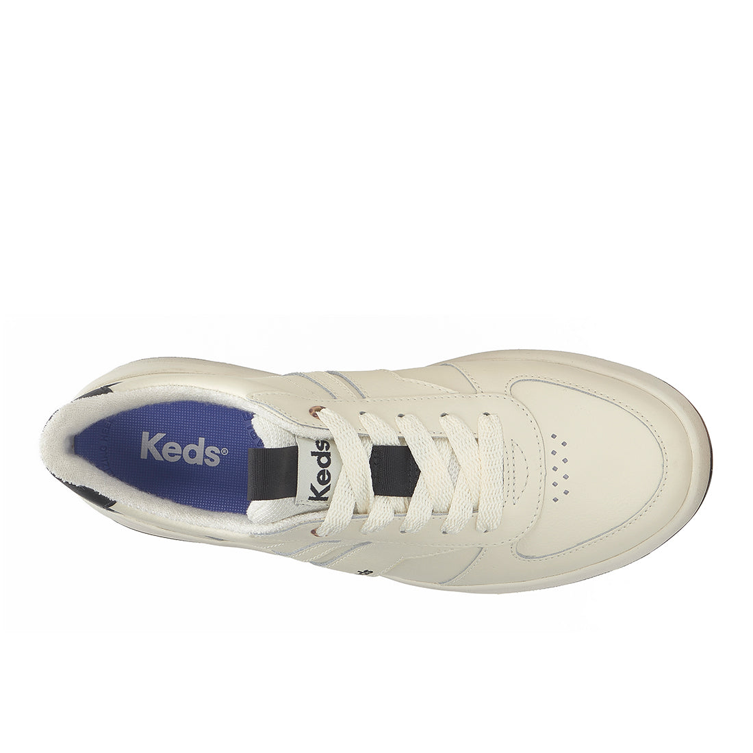 Keds The Court II Leather Pop Outsole Egret/Tan/Black