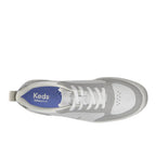 Keds Skyler II Leather Metallic Heel White/Grey/Silver