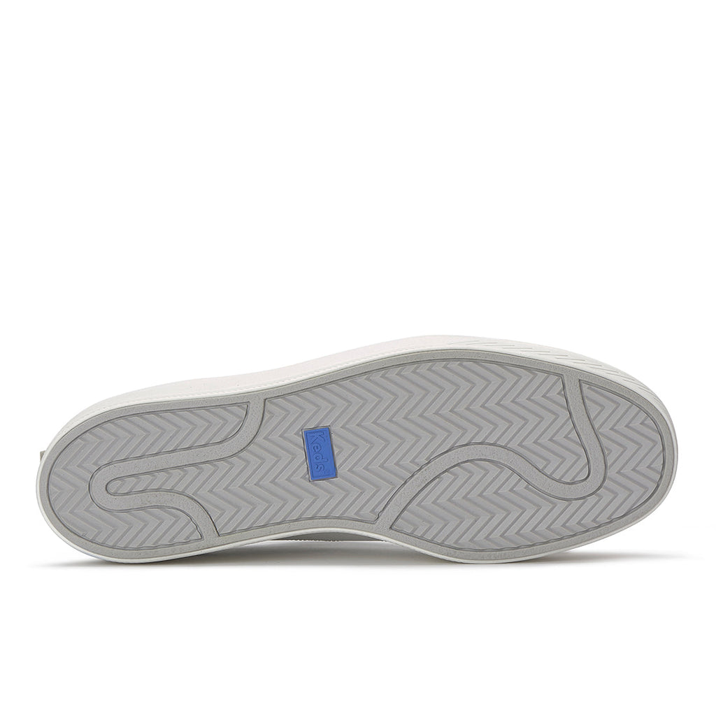 Keds Skyler II Leather Metallic Heel White/Grey/Silver
