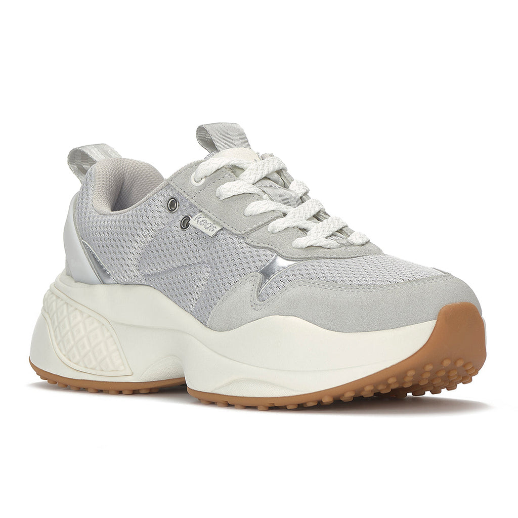 Keds Cross City Trainer Leather/Mesh Grey/Silver