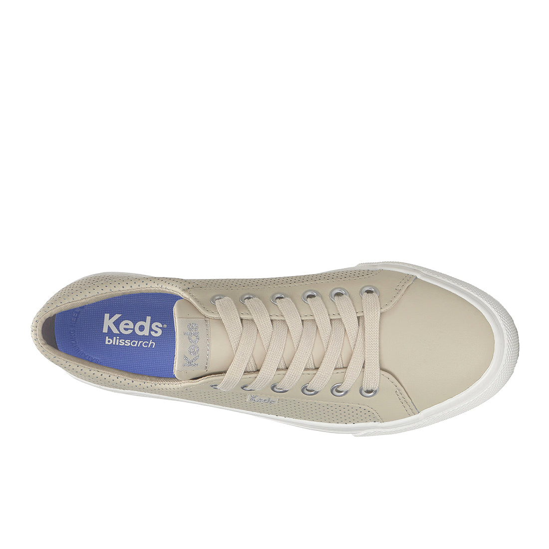 Keds Jump Kick T-Toe Perf Leather Oatmeal