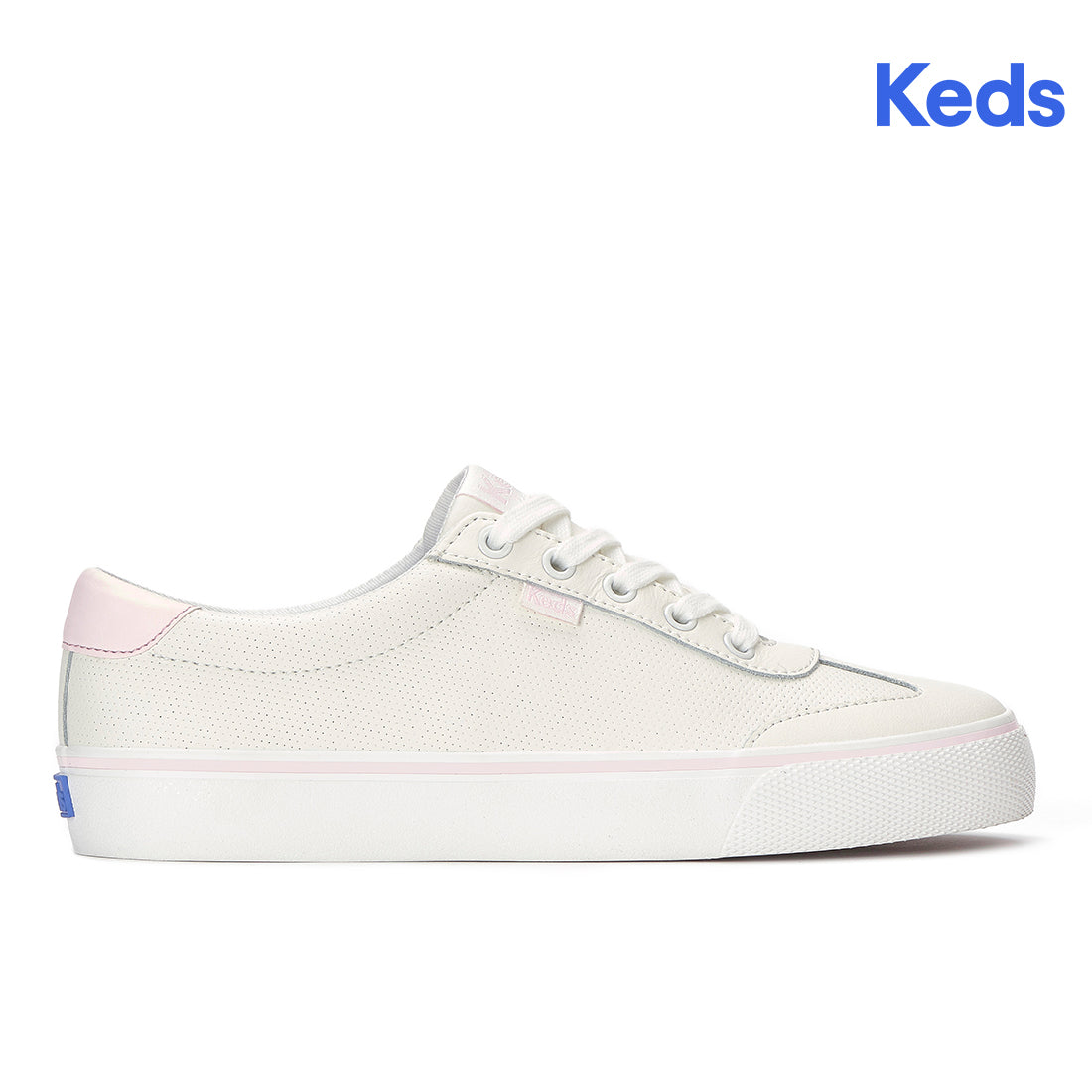 Keds Jump Kick T-Toe Perf Leather Snow White/Light Pink