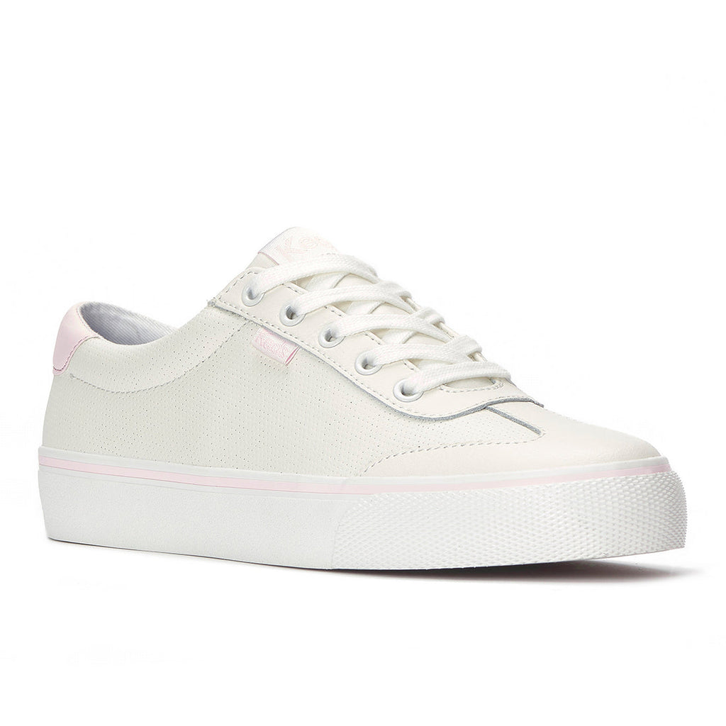 Keds Jump Kick T-Toe Perf Leather Snow White/Light Pink