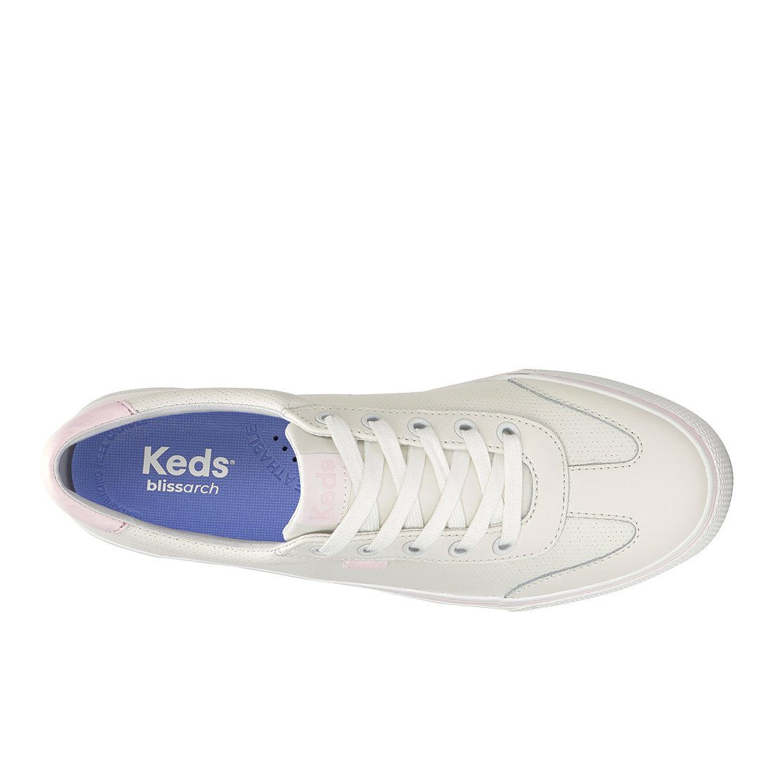 Keds Jump Kick T-Toe Perf Leather Snow White/Light Pink