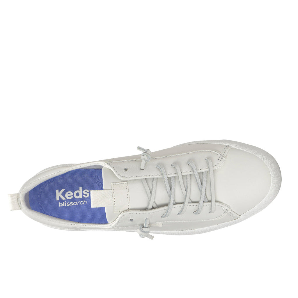 Keds Kickback Premium Leather Snow White