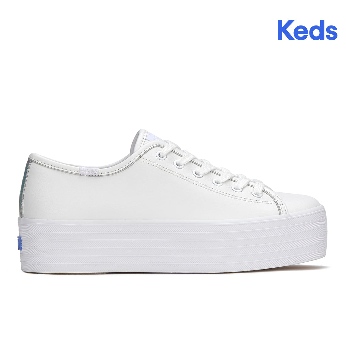 Women's Triple Up Leather Iridescent Binding White/Iridescent