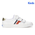 Keds Jump Kick V Leather Retro Logo White/Navy/Red