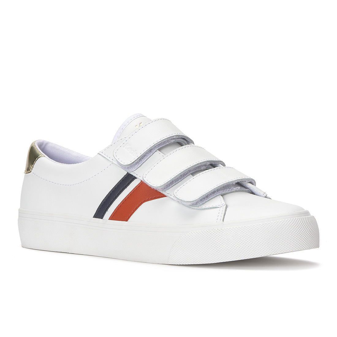 Keds Jump Kick V Leather Retro Logo White/Navy/Red