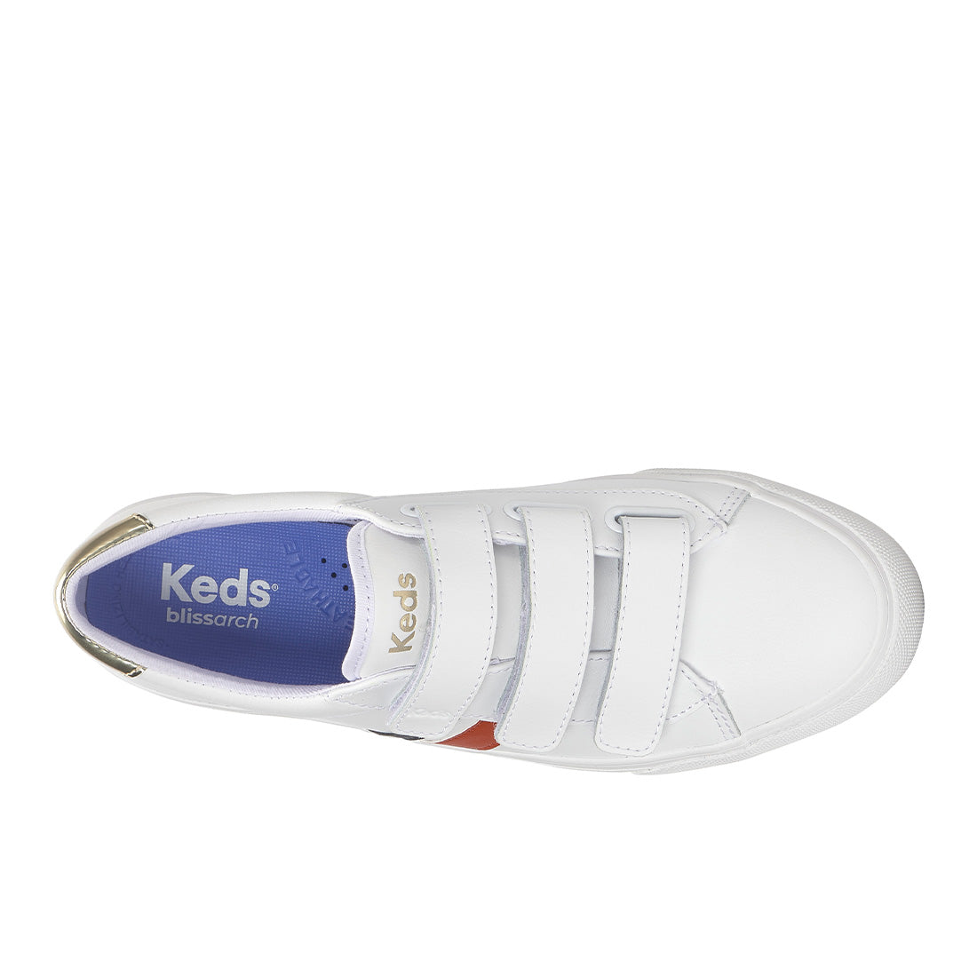 Keds Jump Kick V Leather Retro Logo White/Navy/Red