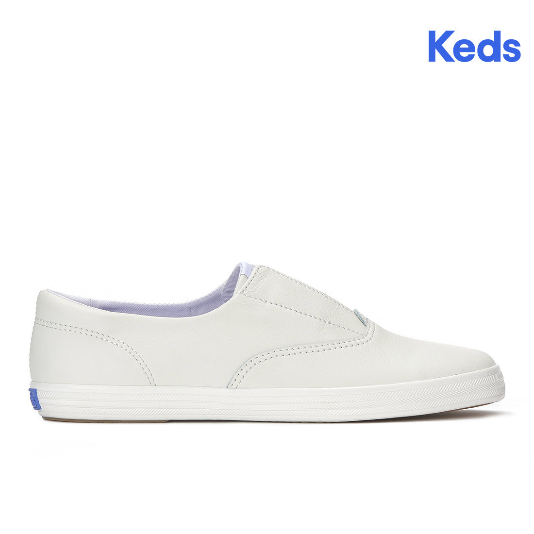 Keds Champion Round Toe Slip Sneaker Leather White
