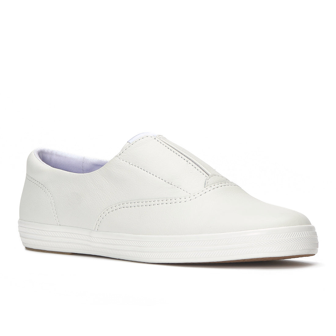 Keds Champion Round Toe Slip Sneaker Leather White