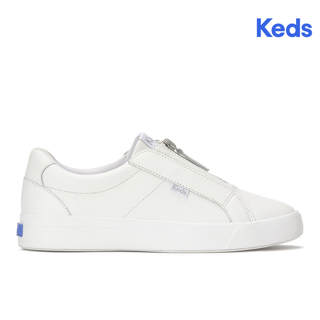 Keds Pursuit Zip Leather Sneaker White