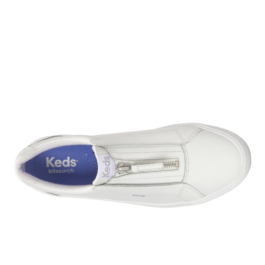Keds Pursuit Zip Leather Sneaker White