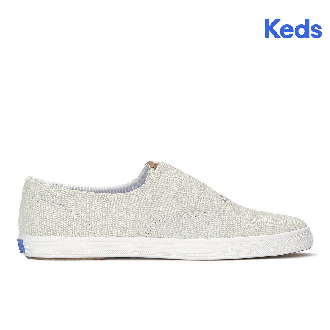 Keds Champion Round Toe Slip Dalmata Sneaker Leather Cream