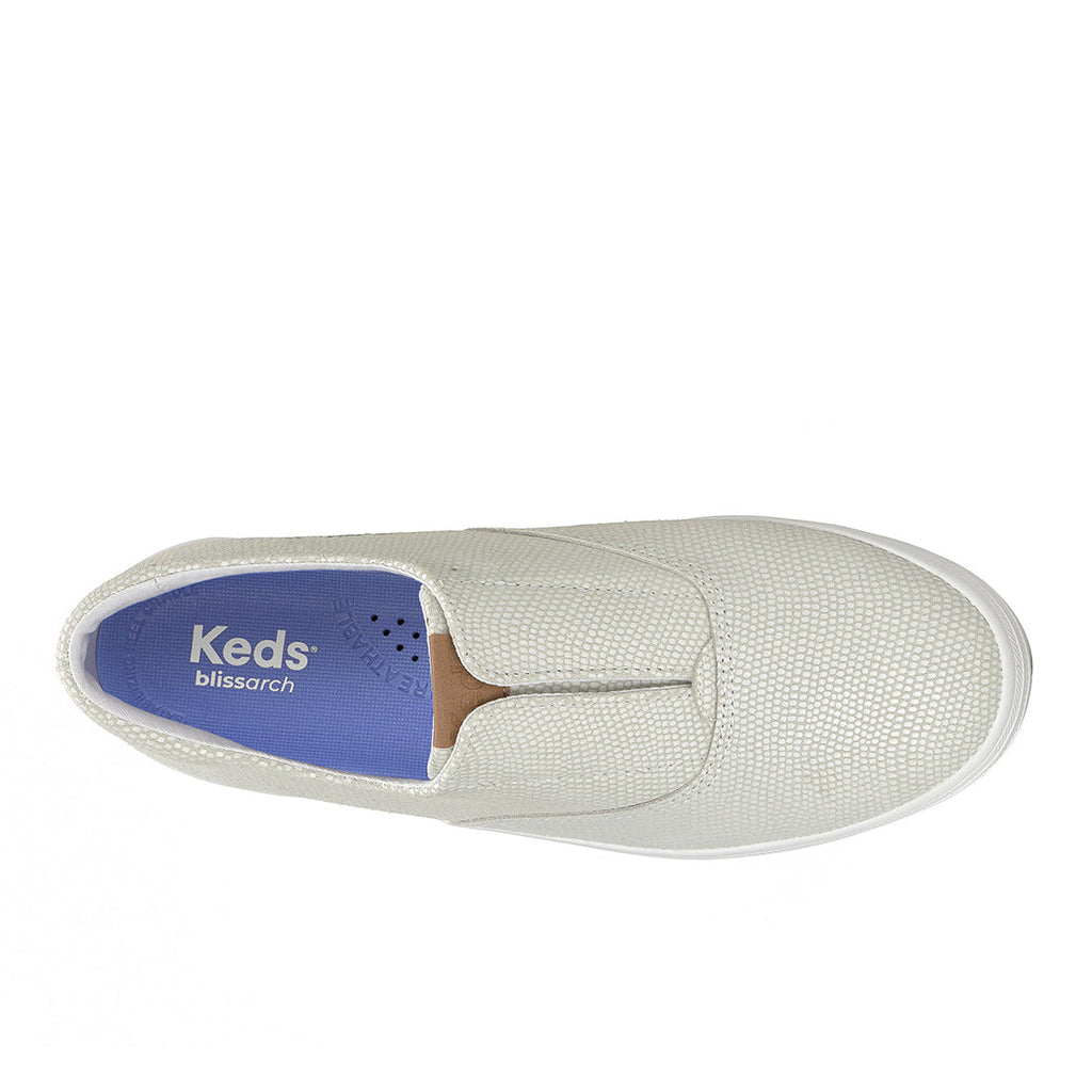 Keds Champion Round Toe Slip Dalmata Sneaker Leather Cream