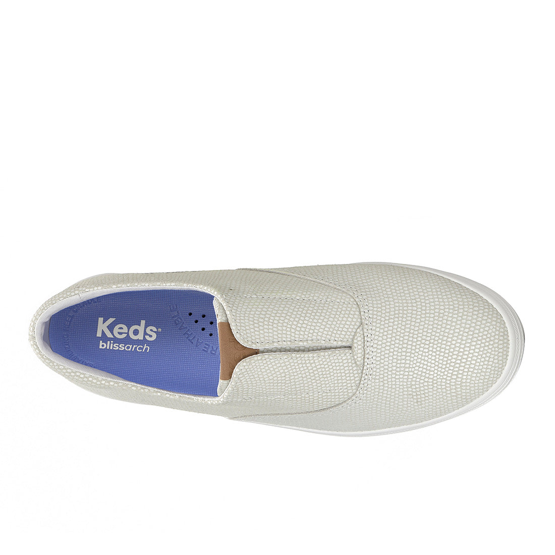 Keds Champion Round Toe Slip Dalmata Sneaker Leather Cream