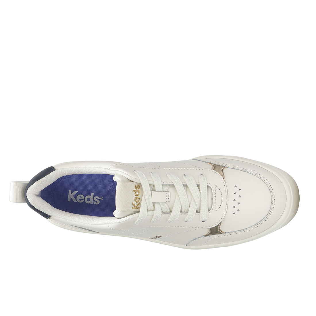 Keds Skyler II Leather Snow White/Blueberry/Light Gold