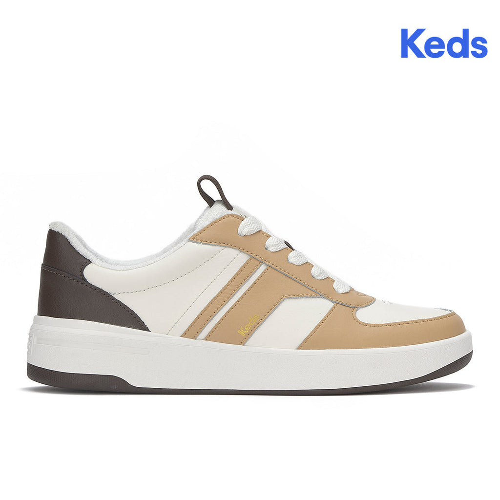 Keds The Court II Leather Snow White/Latte/Coffee