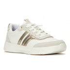 Women's Blisswalk Ubal Leather/Suede Snow White/Oatmeal/Gold Sneaker