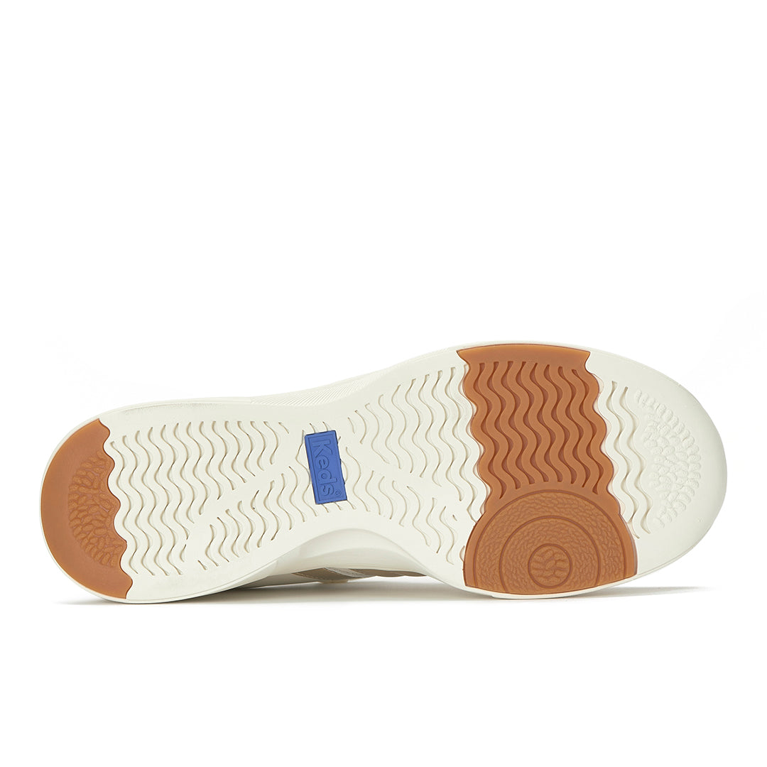 Women's Blisswalk Ubal Leather/Suede Snow White/Oatmeal/Gold Sneaker