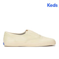 Women's Keds Champion Round Toe Slip Leather Parchment Sneaker