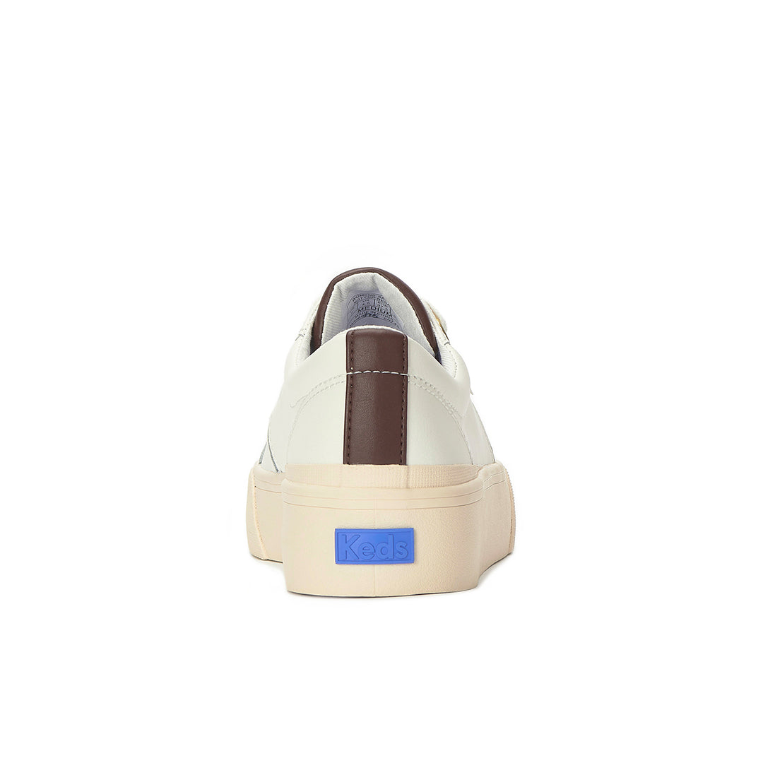 Women's Jump Kick Duo Leather Snow White/Chocolate Sneaker