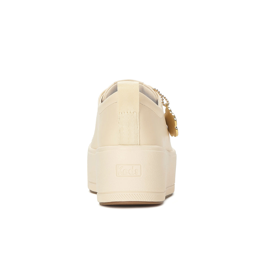 Women's Skyler Leather Daisy Charm Parchment Sneaker